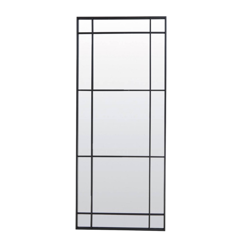 RIN MIRROR CLEAR GLASS MATT BLACK FRAME 183